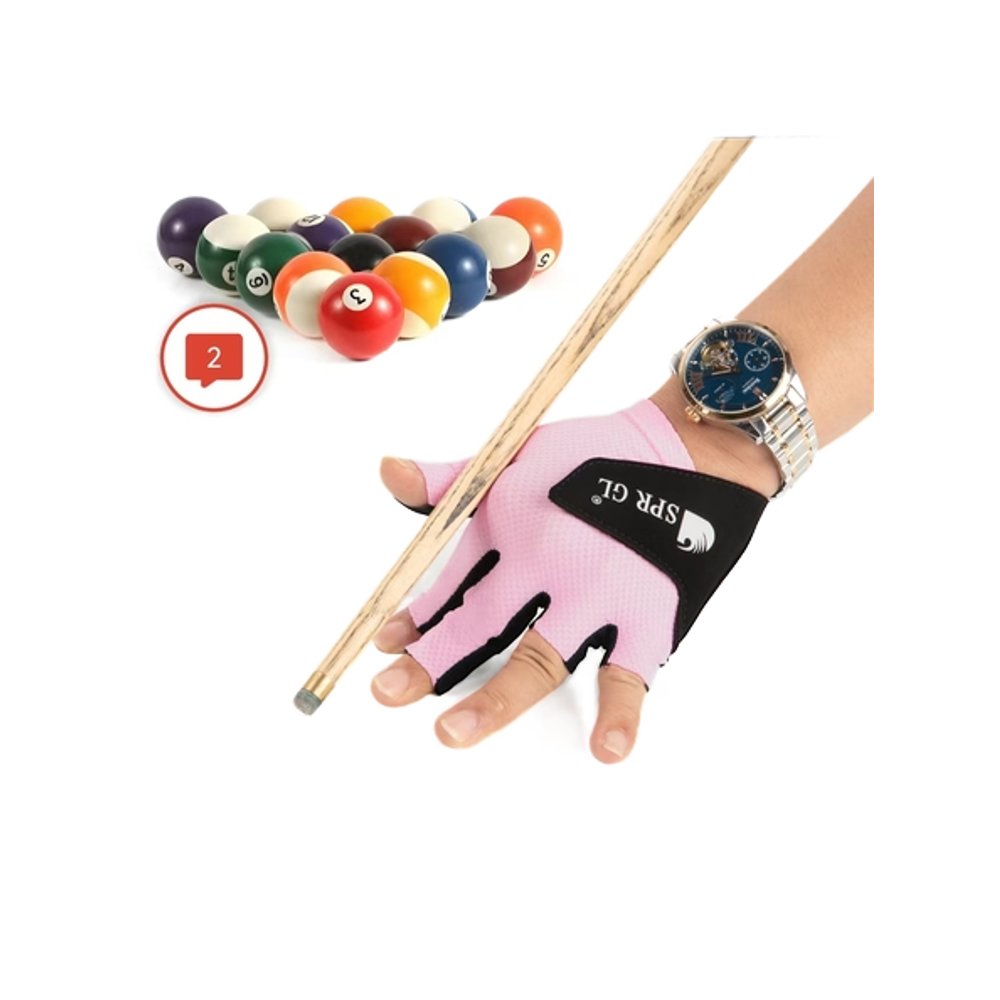 Custom Logo 3-Finger Non-Slip Breathable Snooker Gloves Pool Table Player Accessories with Comfort and Grip