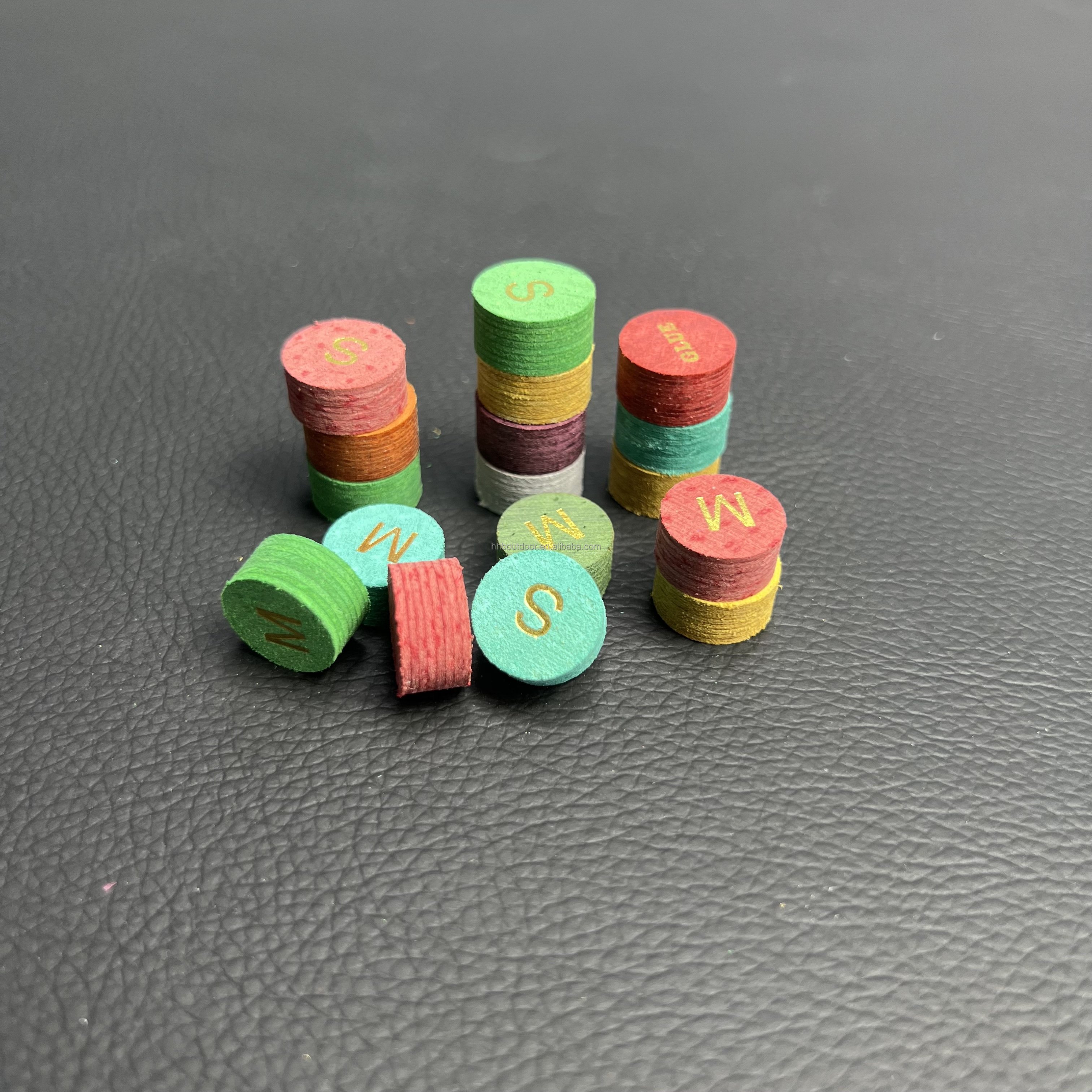 Japan Pig Skin Leather 11mm 14mm Custom Layered Snooker Cue Stick Tips