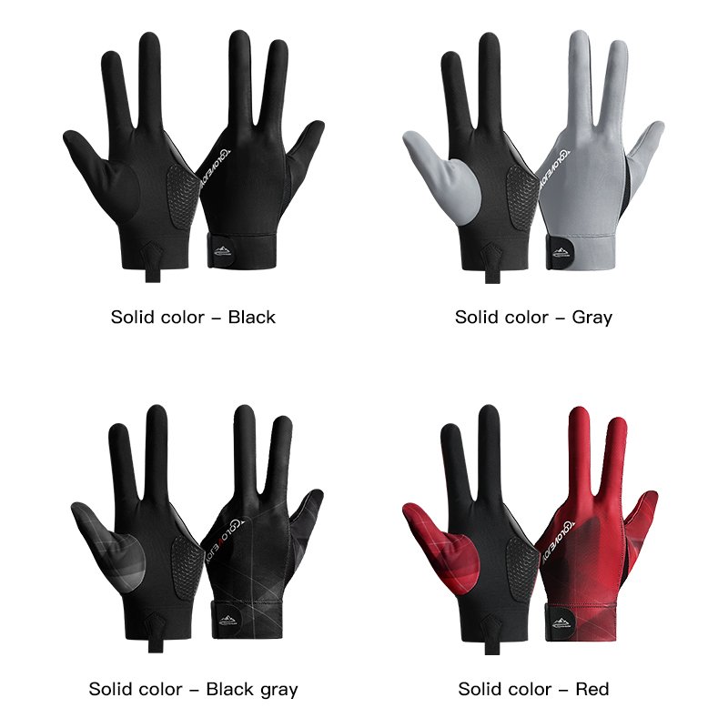 XG76 Billiard Gloves Manufacturers Wholesale Low Price 3 Finger Snooker Gloves Left Or Right Hand Billiard Pool Cue Gloves