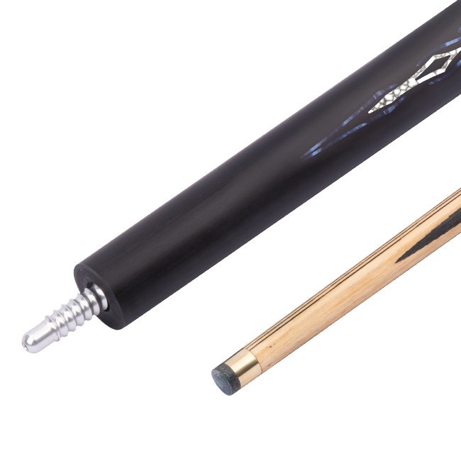 SK-073 Snooker Cue Stick Stainless Steel Joint White Wax Wood and Technological Wood Butt Sleeve 10mm Tip for Pool Sports