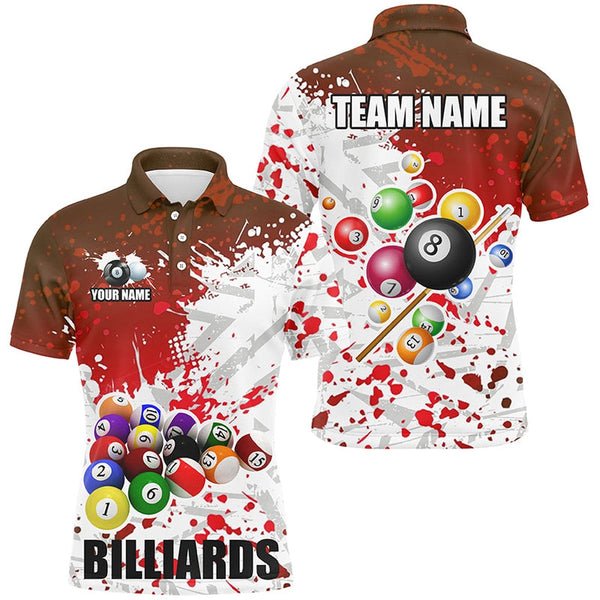 High quality custom Optional Chest Pocket Billiards jersey snooker, Billiard 100% polyester polo shirts