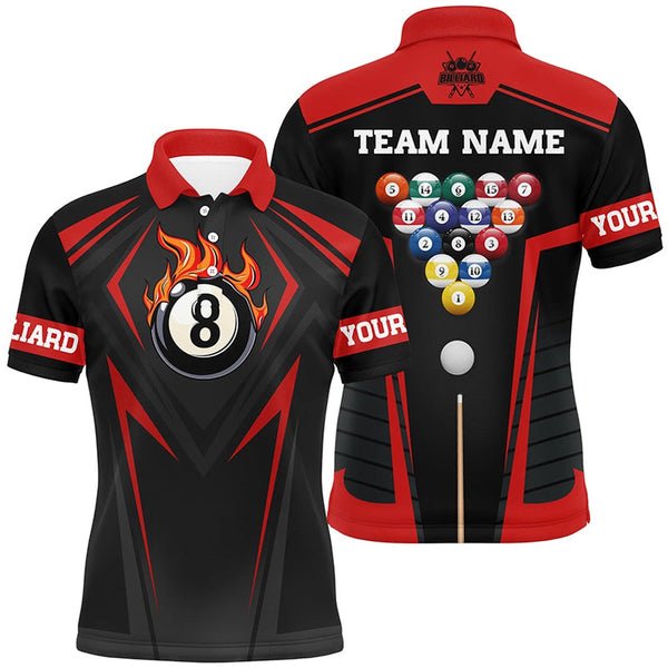 Snooker Pool Billiards Shirt 8 Ball Mens Polo Shirts For Playing Pool Shirts For Men Billiards Tshirts 100% polyester
