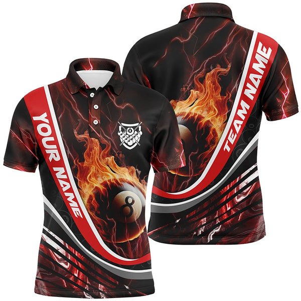 Snooker Pool Billiards Shirt 8 Ball Mens Polo Shirts For Playing Pool Shirts For Men Billiards Tshirts 100% polyester