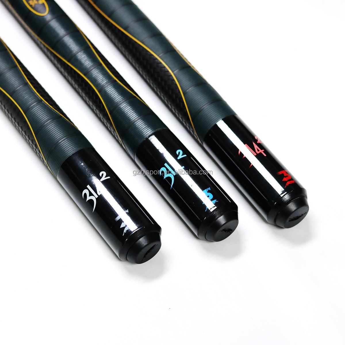 Premium 3142 Stick Uni-loc joint Billiard 1/2 PC Carbon Fiber Shaft Maple Wood Butt Pool Cue 58" length silicon grip