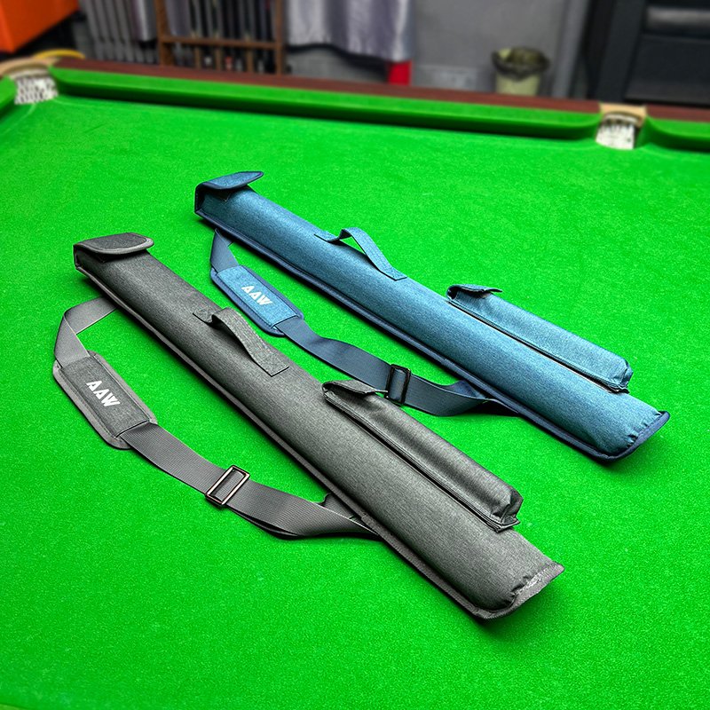 A snooker club bag/made of cotton waterproof fabric/shoulder and back for carrying/can hold an extended rod