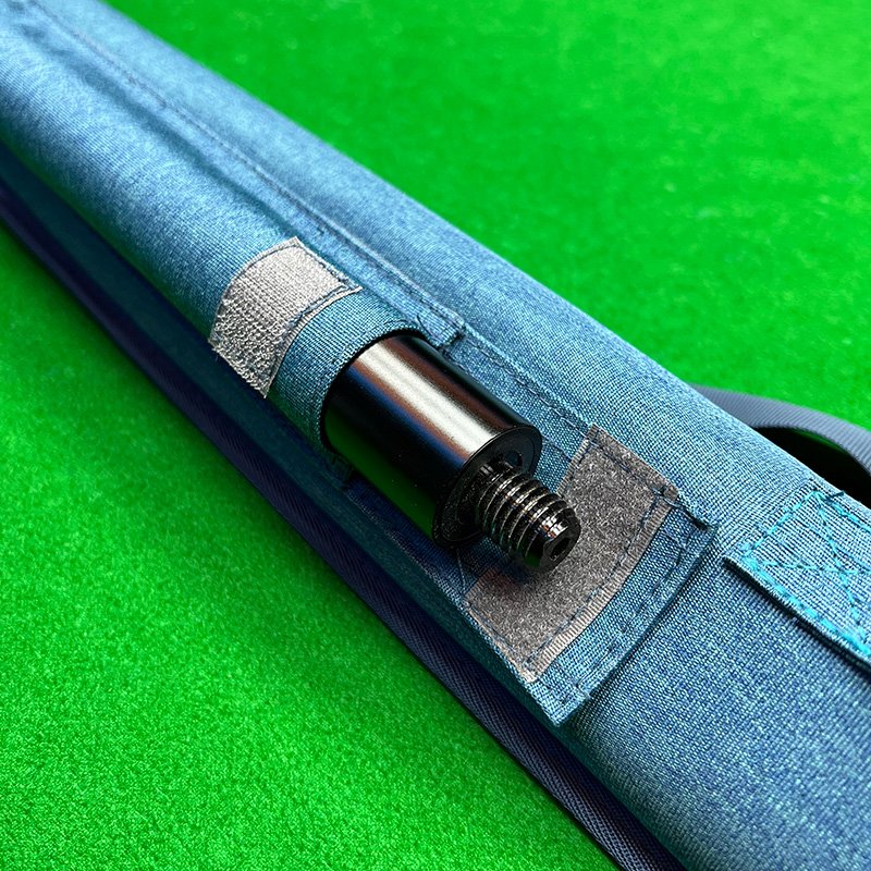 A snooker club bag/made of cotton waterproof fabric/shoulder and back for carrying/can hold an extended rod