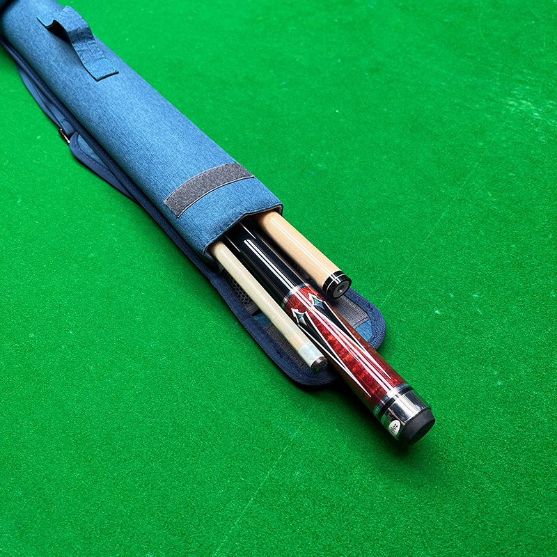 A snooker club bag/made of cotton waterproof fabric/shoulder and back for carrying/can hold an extended rod