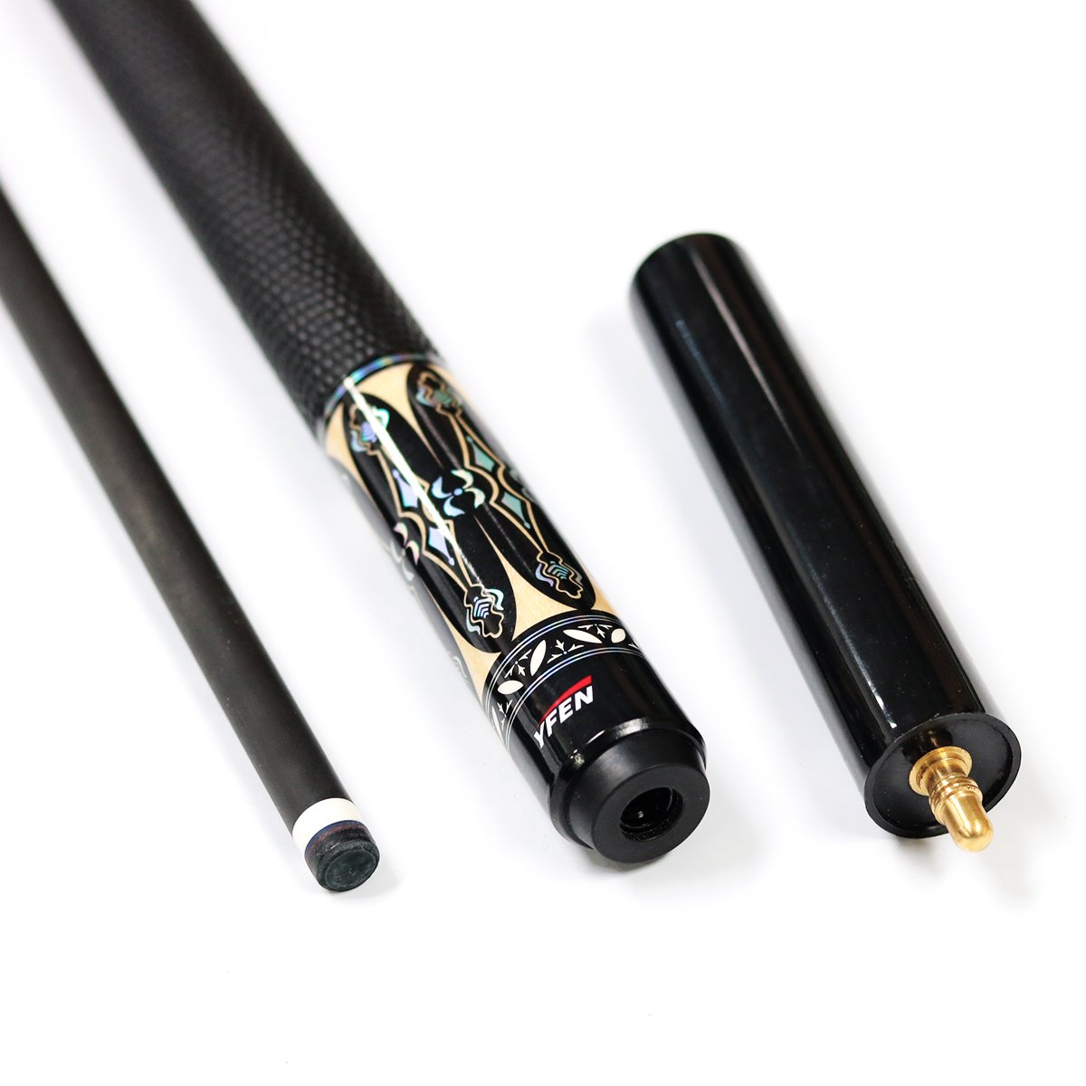 xikuno Premium High End YFen Carbon Fiber Shaft & Ebony Butt Billiard Pool Cues for Sale