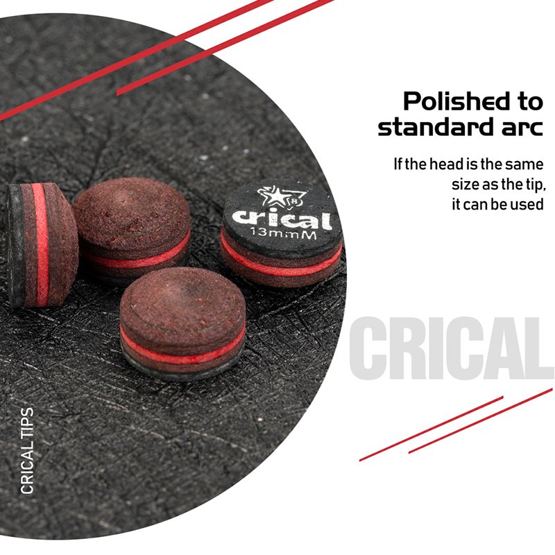 CRICAL Billiard Multi-Layers Tips Pool Cue Tips S/M/H 11mm/14mm Snooker Cue Tip Billiards Accessories