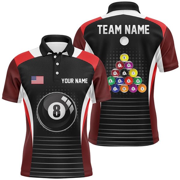 Custom Billiards Shirt Polo Billiards Jersey High Quality Snooker Club Shirt Custom Cue Shirts Sublimation