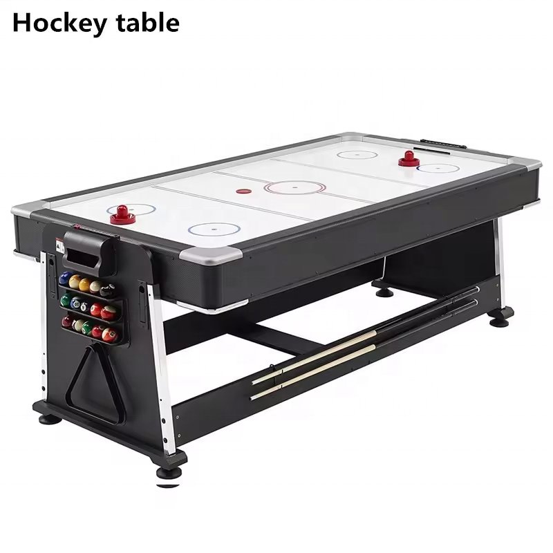 4 In 1 Multi Game 6 FT 7 FT Rotating Air Hockey Snooker Pool Dining Billiard Table Tennis Table for Adults