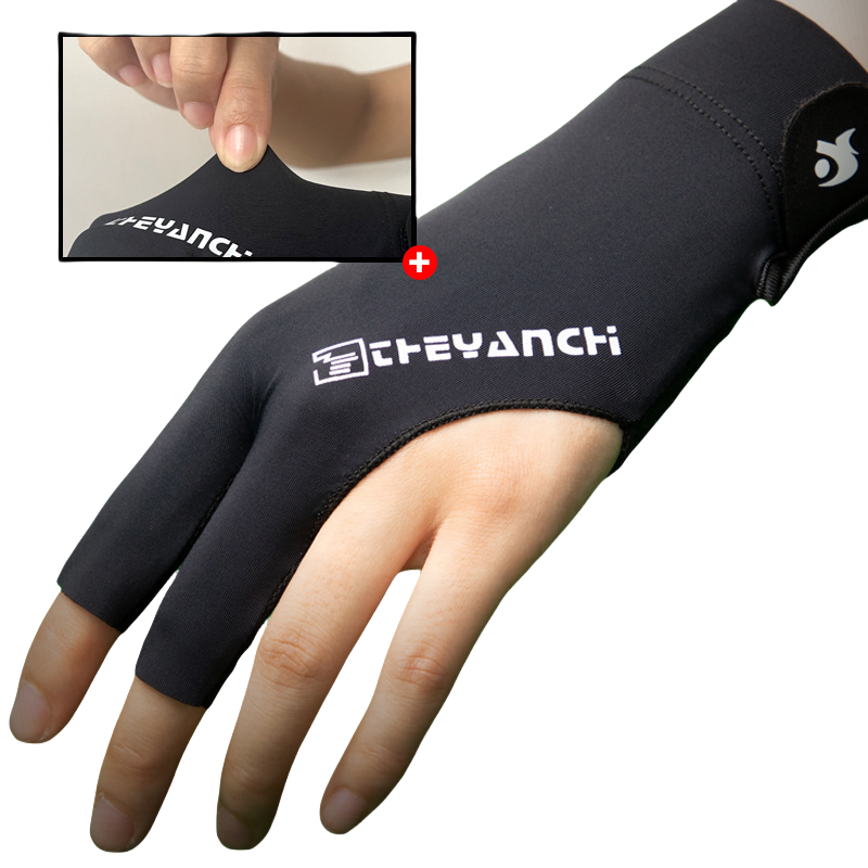 Chinese Manufacturer Youth Billiards Gloves 3 Fingers Super Soft Snooker Pool Cue Gloves