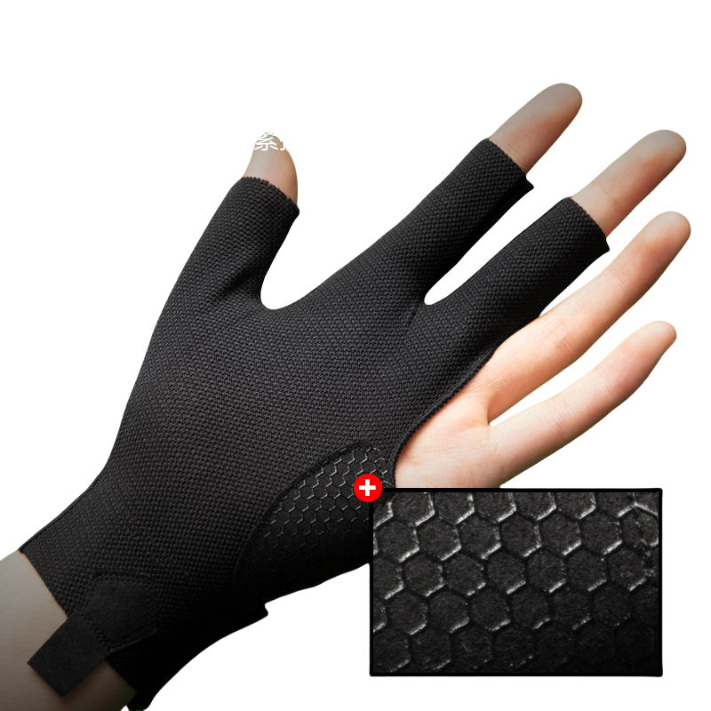 Chinese Manufacturer Youth Billiards Gloves 3 Fingers Super Soft Snooker Pool Cue Gloves