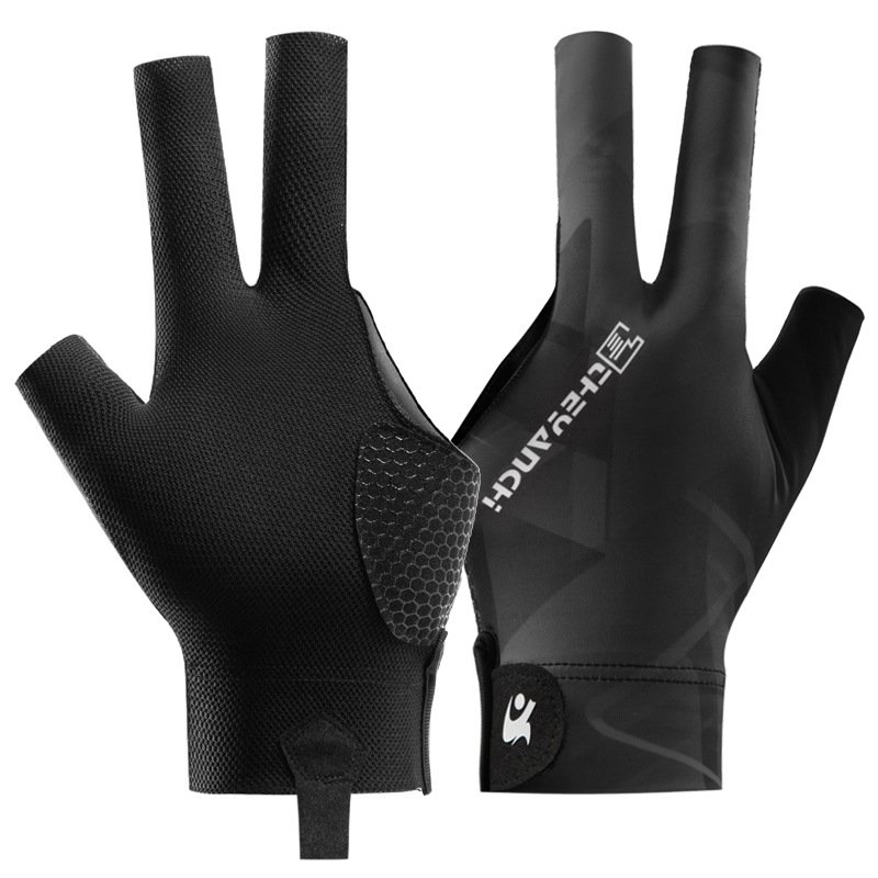Chinese Manufacturer Youth Billiards Gloves 3 Fingers Super Soft Snooker Pool Cue Gloves