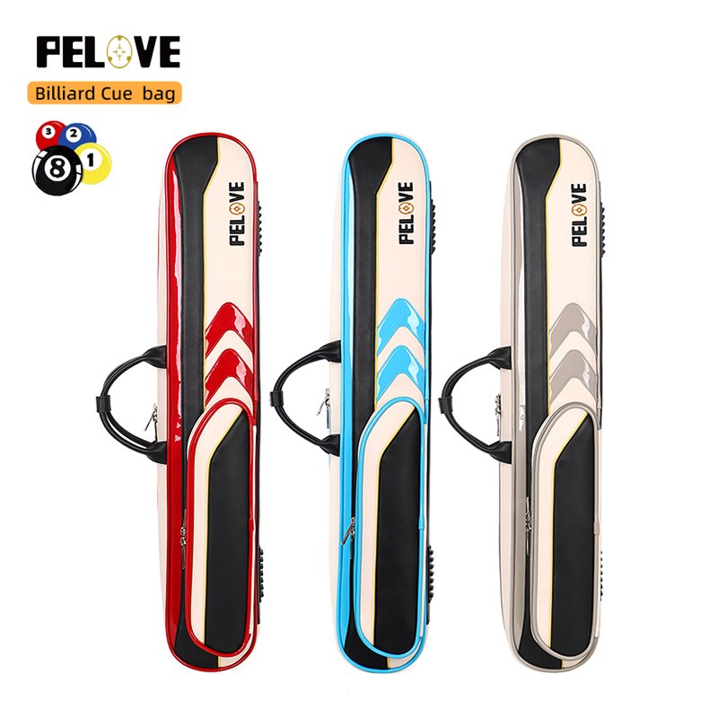 Patchwork Pu Leather 3B 4S Billiard Cue Case , Soft Cue Case , Pool Cue Case