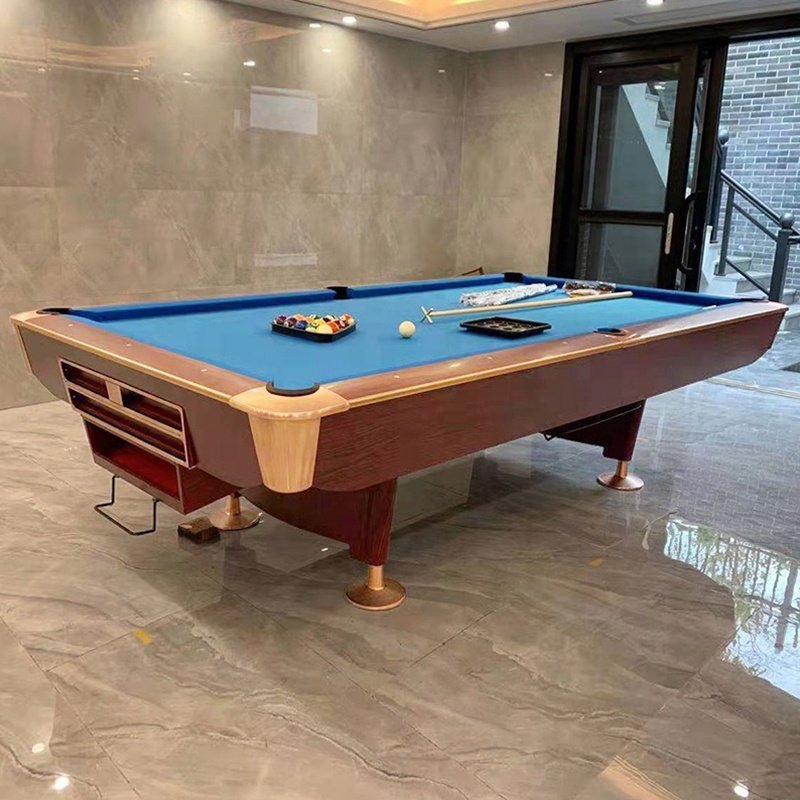 Bojue Factory popular design custom size American 8-ball sports pool table with blue stone slate