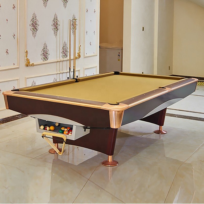 Bojue Factory popular design custom size American 8-ball sports pool table with blue stone slate