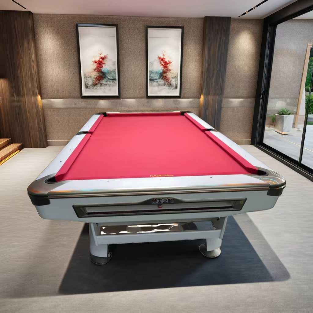 Wholesale 2024 Cheap Price 9ft 8ft 7ft Pool Tables Solid Pattern Snooker Wooden Legs Leather PVC Ball Return Billiard Table