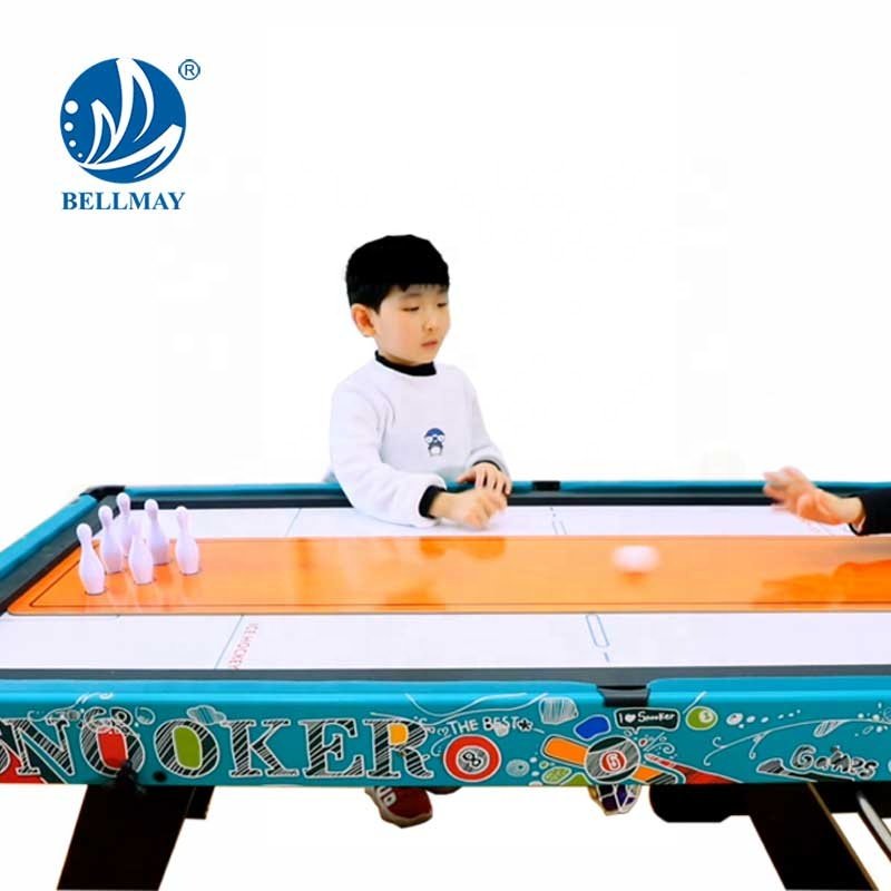 Bemay Toy billiard table 6in1 sport game table snooker/ice hockey/bowling/stick hockey/curing/pingpong desktop