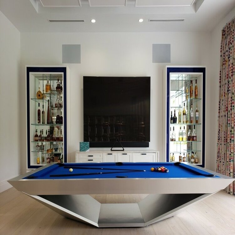 The most popular modern design billiards table in 2024 is a customizable full-size luxury billiards table