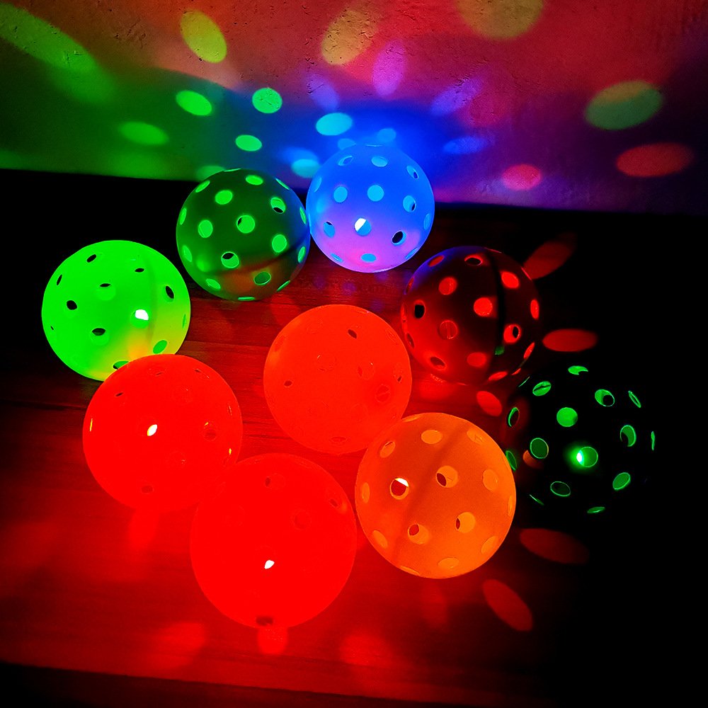 Factory direct sale LED lights 40 holes diameter 74MM Pickleball Pickleball Outdoor Sports