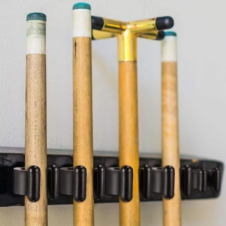 Billiards Cue Holder Iron Pool Cue Billiards Snooker Stick Holder Rack Storage Fixed Clip Accessories