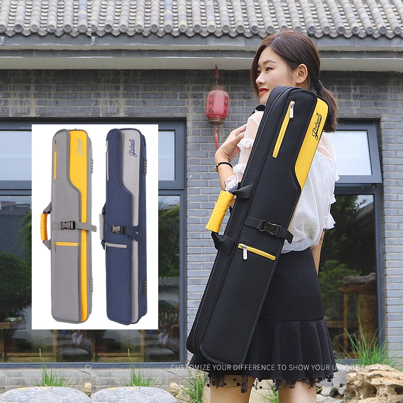 wholesale waterproof Billiard cue bag 3 shafts 4 butts snooker cue bag pool cue carrying case soft