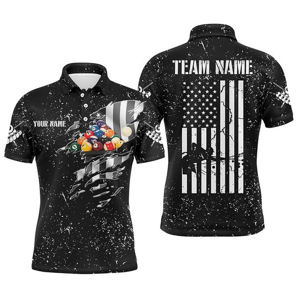 Wholesale Custom Sublimation Polo Billiards Shirts for Women and Youth Snooker Cue Polo Shirt