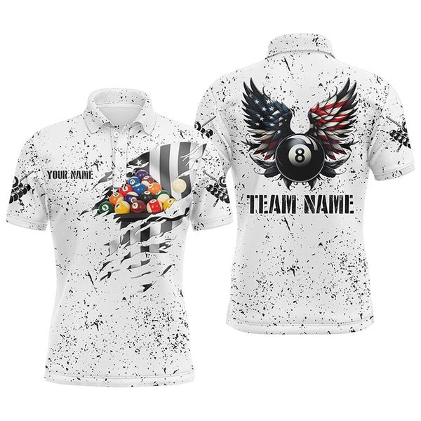 Wholesale Custom Sublimation Polo Billiards Shirts for Women and Youth Snooker Cue Polo Shirt