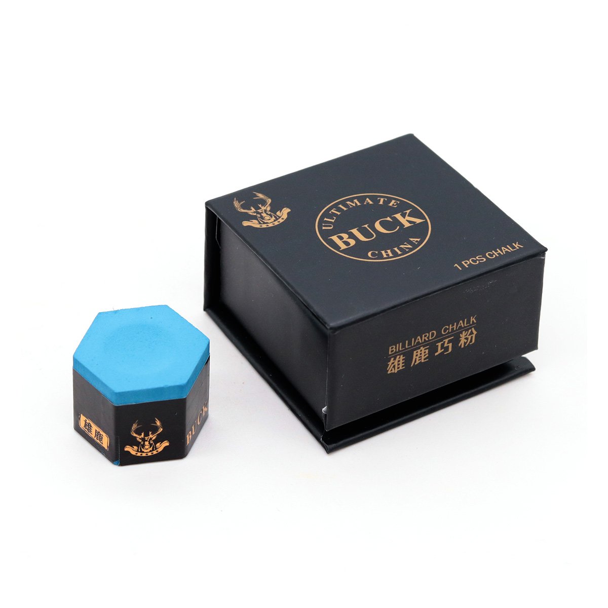 Convenient and beautiful high quality new product 1pc/box Buck billiard chalk for billiards pool cues
