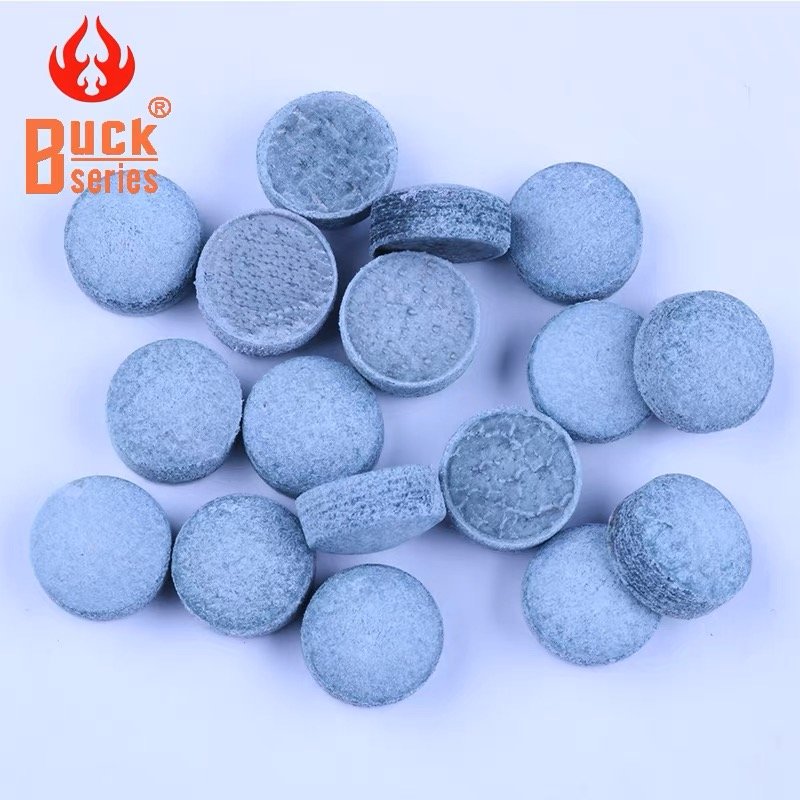 BUCK 50pcs/box M 9/10/11/12/13mm Black Monolayer Layer Pigskin Pool Cue Tips
