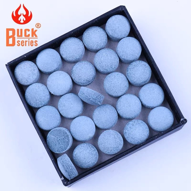 BUCK 50pcs/box M 9/10/11/12/13mm Black Monolayer Layer Pigskin Pool Cue Tips