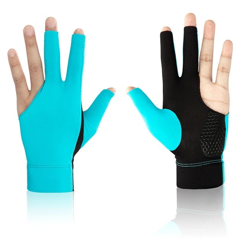 Durable Double Stitched 3 Finger Pool Glove Billiard Glove Left Hand for Cue Sport Glove Popular Sizes for Men & Women