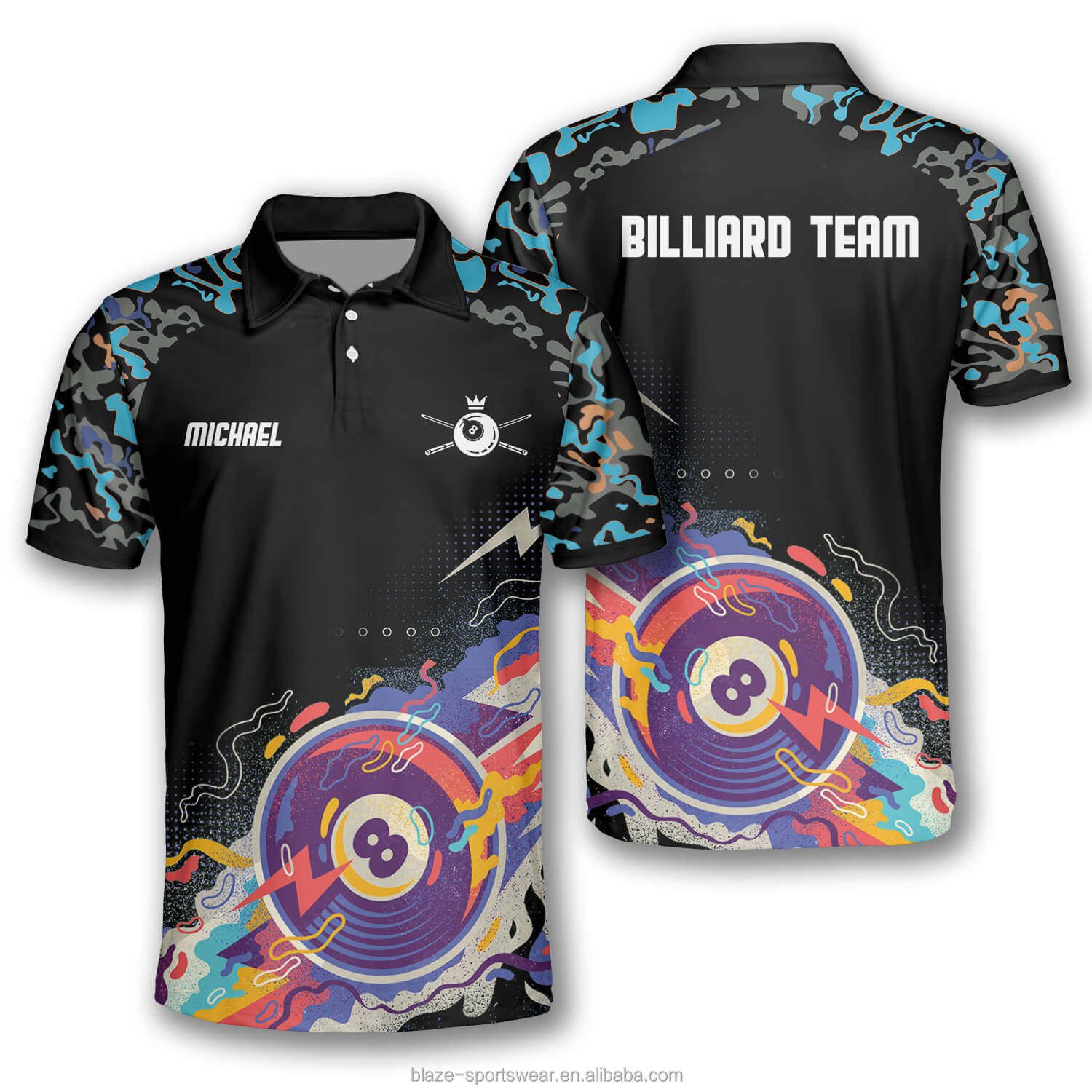 Billiard Player 3D Print Shirt Billiard Team Shirts For Men Pool Table Tournament Snooker Polo Shirts Custom Pool Men Jerseys