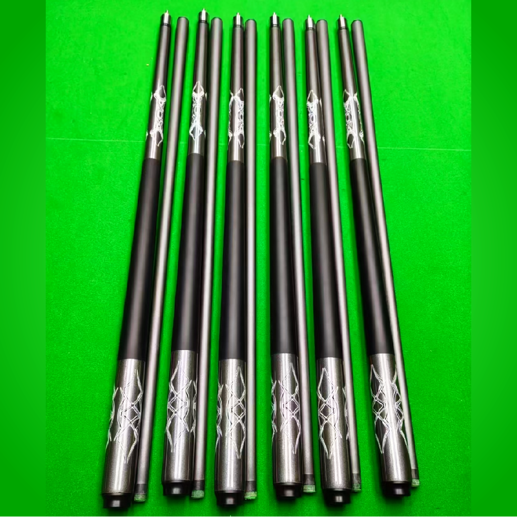 Hot sale good quality pool billiard cues carbon 1/2 jointed cues sticks