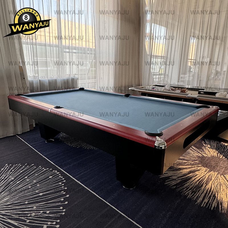 Factory Wholesale High quality American 9 ball billiard club 8' Billiards Tables Billiard Shop pool table 8ft matte black.