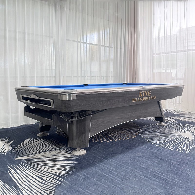 Factory Wholesale High quality American 9 ball billiard club 8' Billiards Tables Billiard Shop pool table 8ft matte black.