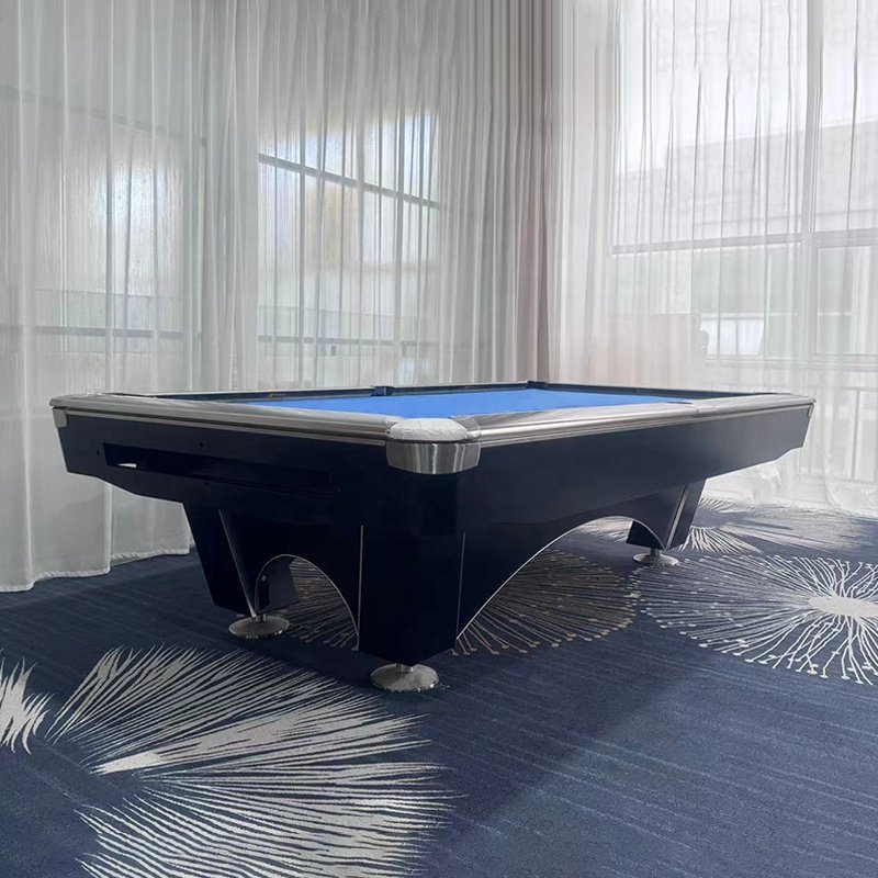 Factory Wholesale High quality American 9 ball billiard club 8' Billiards Tables Billiard Shop pool table 8ft matte black.