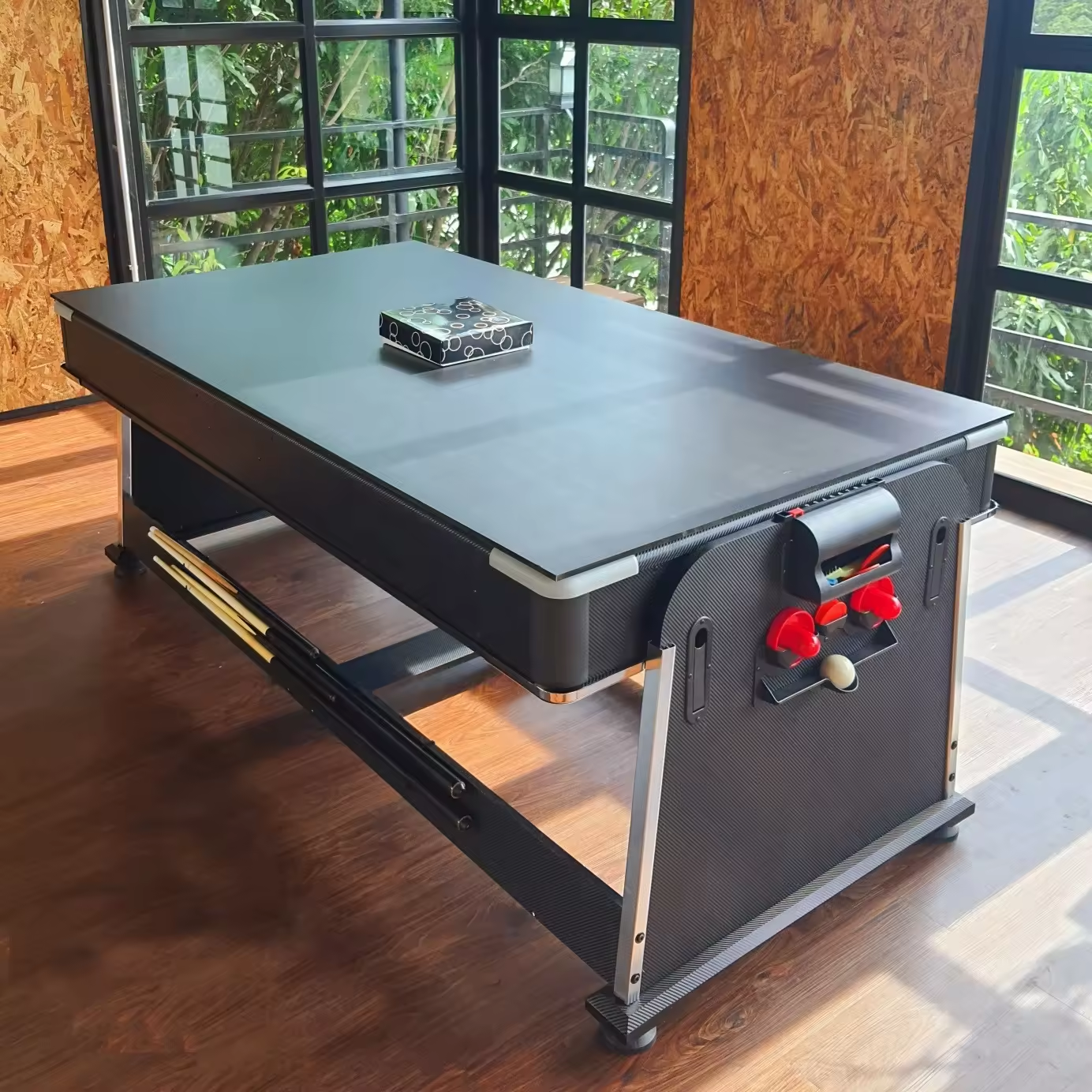 NB FAVOUR 4 in 1 Multifunctional 8-Ball Pool Table Auto Ball Return System Versatile Game Table