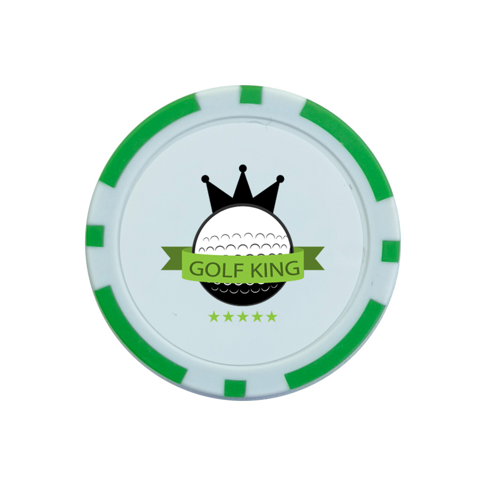 ABS Clay Ceramic Metal Copper Golf Game Accessories Poker Chip Edition Blank Casino Plastic Golf Ball Marker Banker Coin Custom