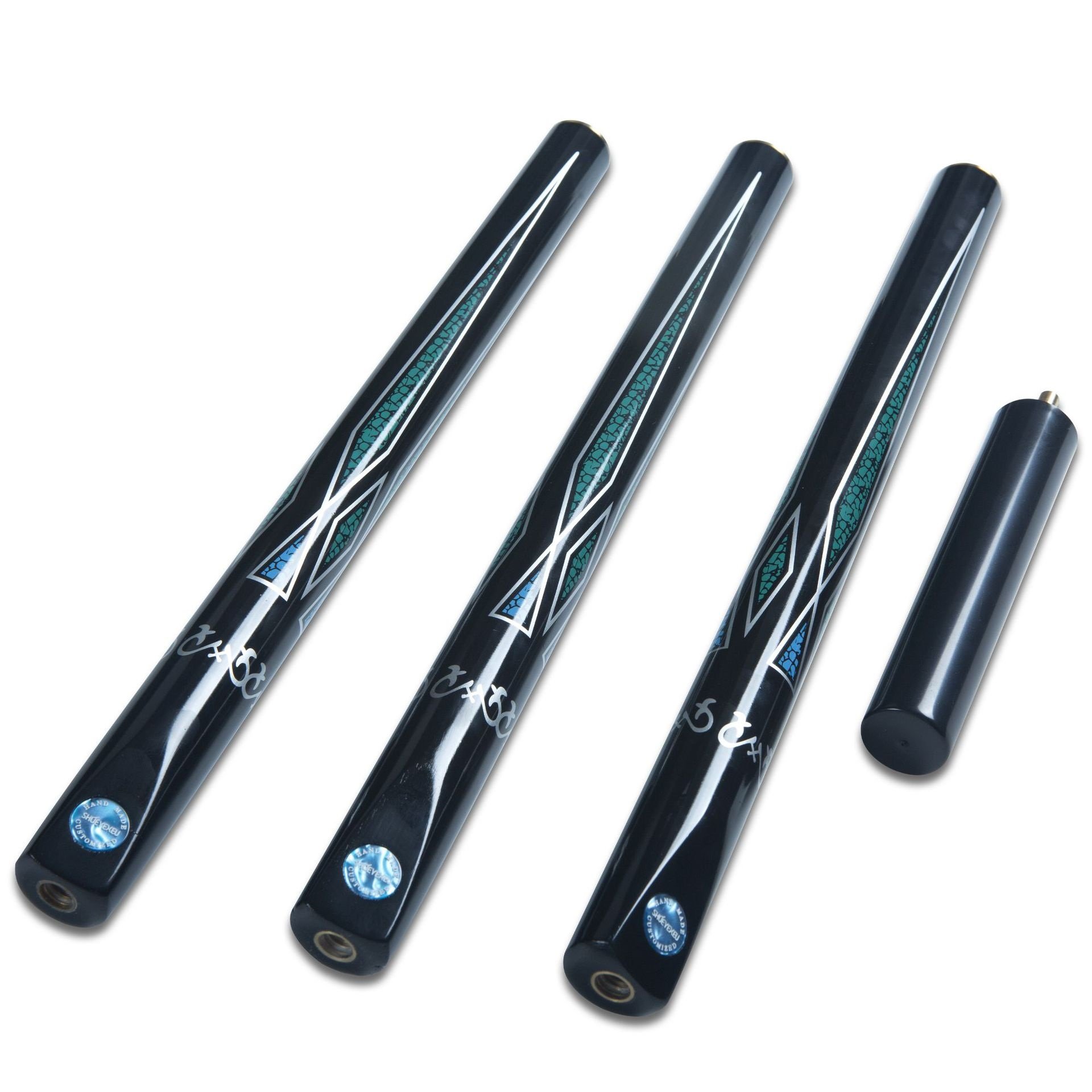 Wholesale 10Mm Tip Small Head Billiards Rod Blue Fire God Snooker 3/4 Split Cue English Billiards Cue
