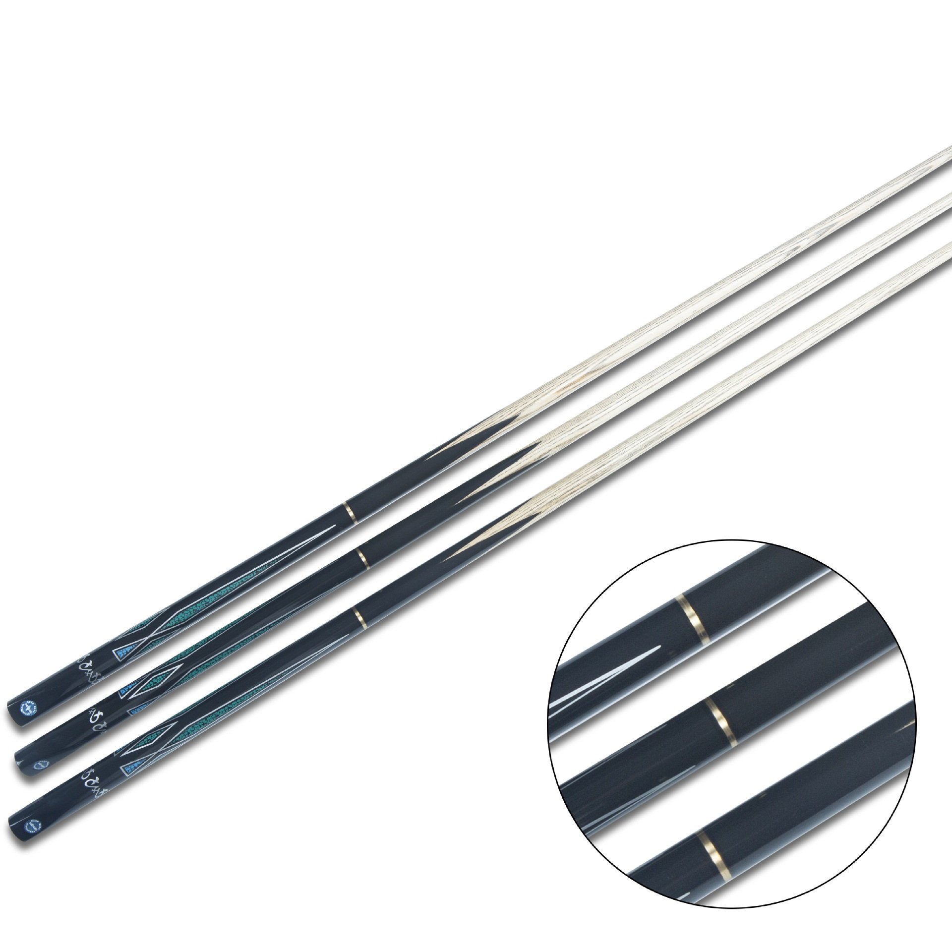 Wholesale 10Mm Tip Small Head Billiards Rod Blue Fire God Snooker 3/4 Split Cue English Billiards Cue