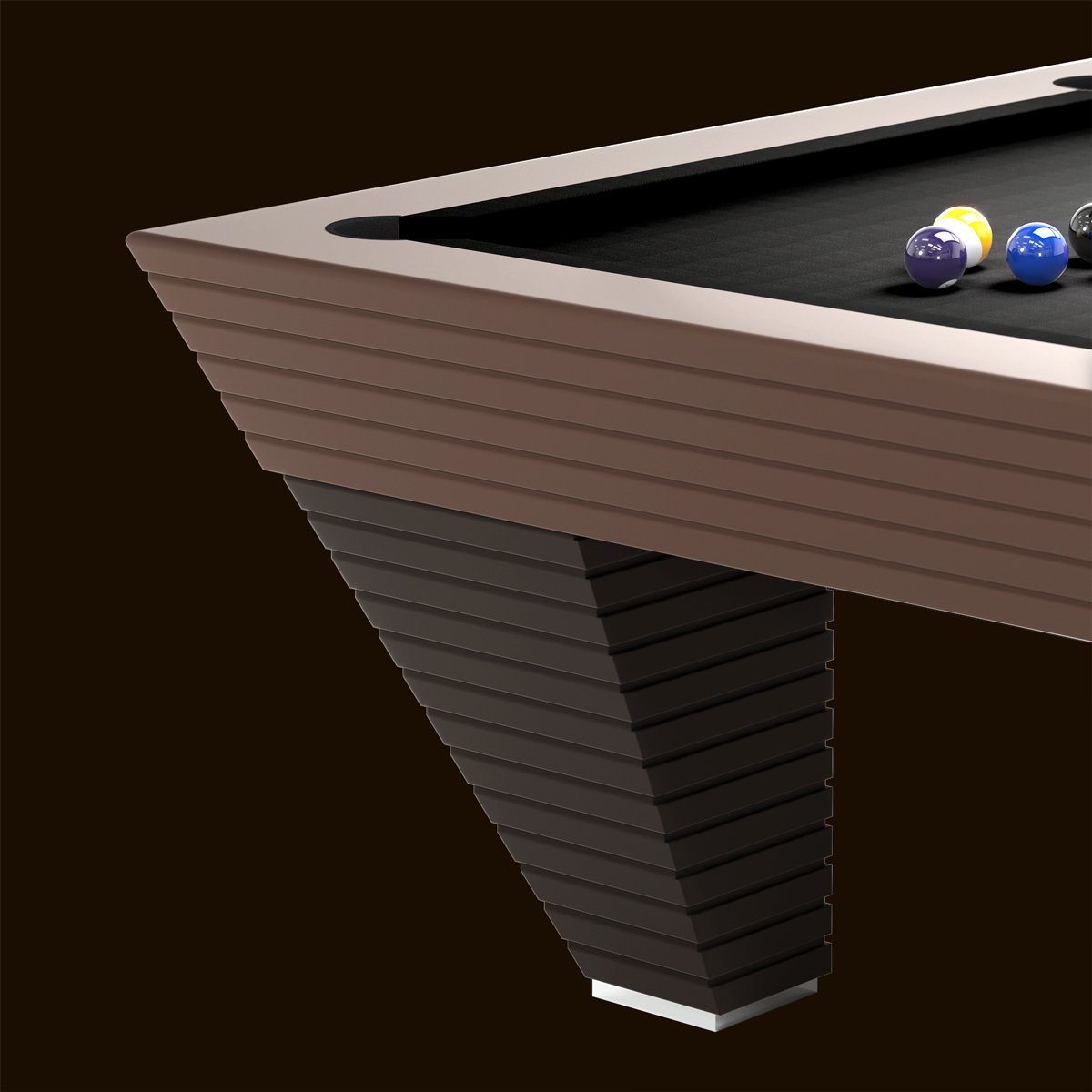 High Quality 9ft Solid Wood Slate Snooker France Pool Table