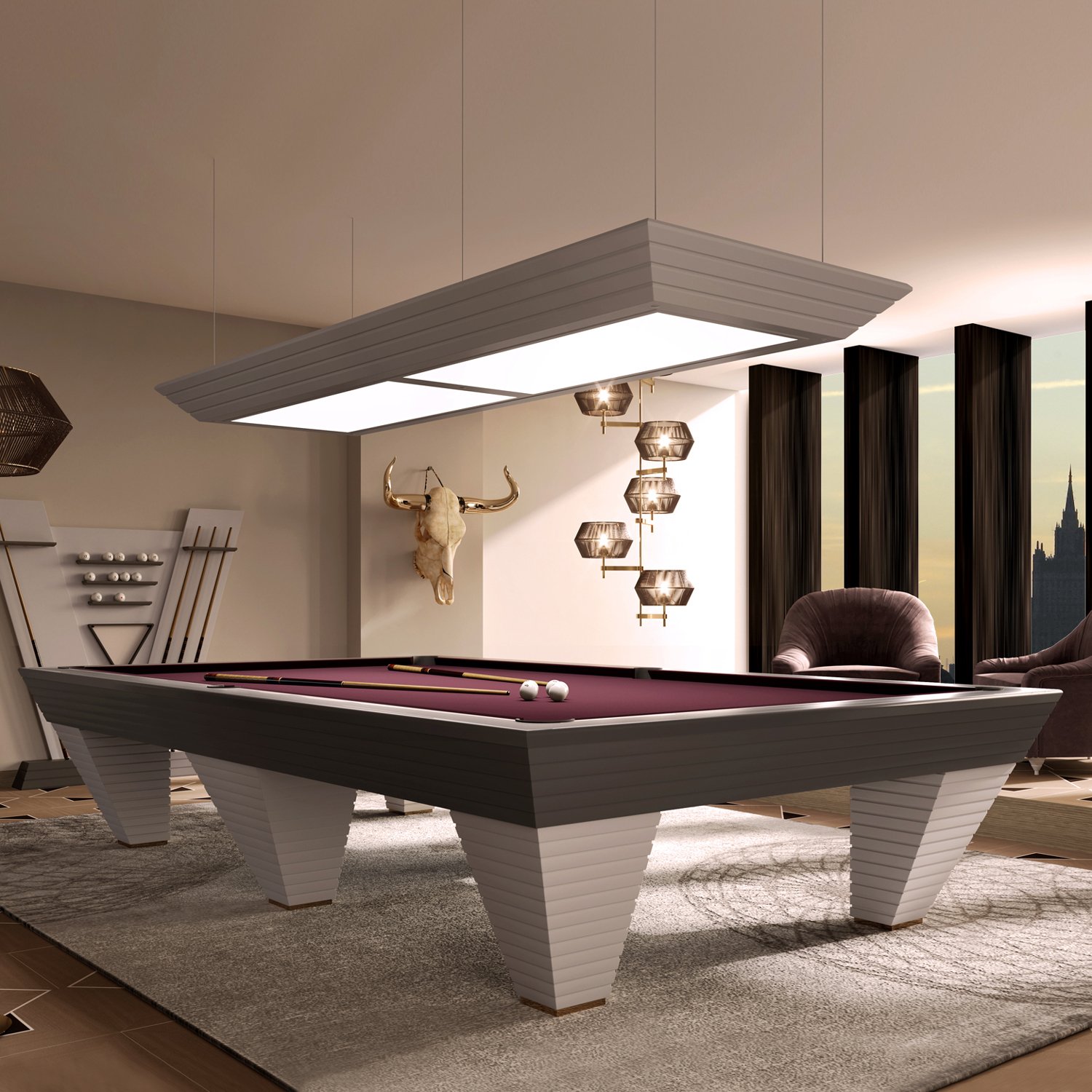 High Quality 9ft Solid Wood Slate Snooker France Pool Table