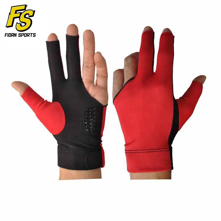 Custom 3-Finger Waterproof Snooker Gloves Wrinkle-Resistant for Left and Right Hand for Billiards Cue Players on Sale!