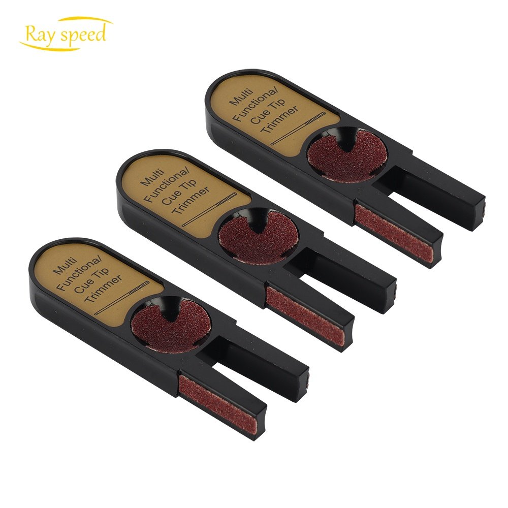 Rayspeed Cue Tip Trimmer Cue Tip Shaper 5 in 1 U Shaped Trimmer Billiards Tip Shaper Black