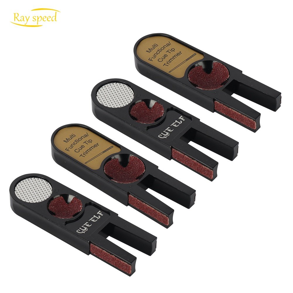 Rayspeed Cue Tip Trimmer Cue Tip Shaper 5 in 1 U Shaped Trimmer Billiards Tip Shaper Black