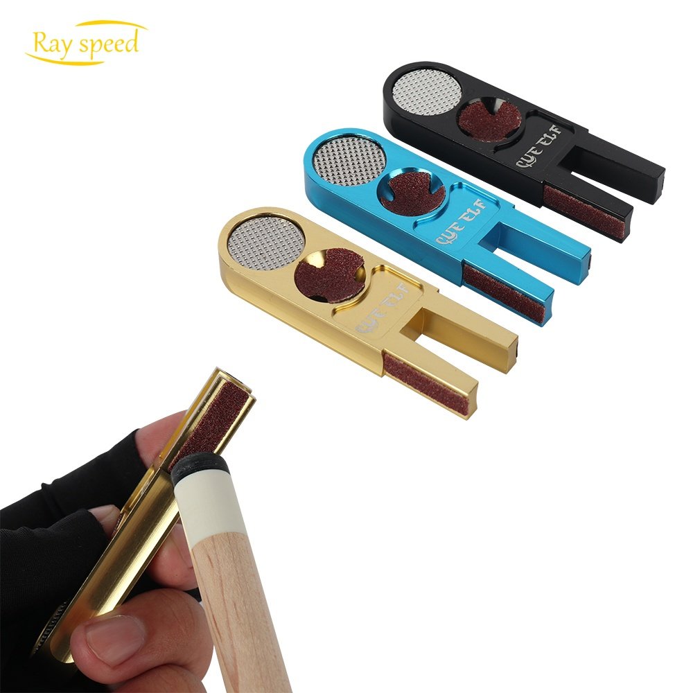 Rayspeed Cue Tip Trimmer Cue Tip Shaper 5 in 1 U Shaped Trimmer Billiards Tip Shaper Black
