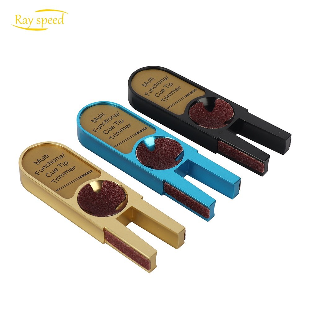 Rayspeed Cue Tip Trimmer Cue Tip Shaper 5 in 1 U Shaped Trimmer Billiards Tip Shaper Black