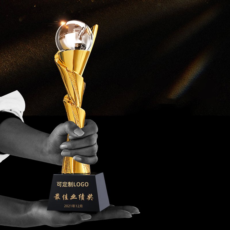 Creative Resin Crystal Sports trophy Custom Gold Silver Bronze Sports trophy award basketball Volleyball snooker Golf trophy